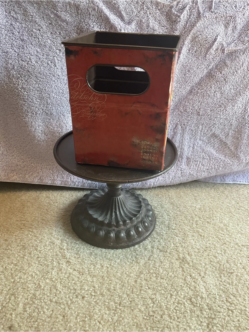 Red Sunflower Decorative Tin - Home Accents